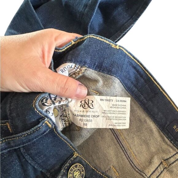 Rock and Republic Kashmere Crop Ankle Jeans New With Tags size 10 - Picture 6 of 6